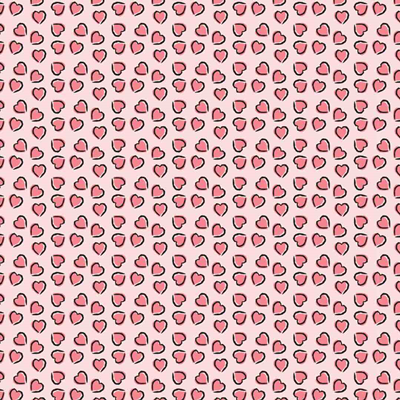 Coupon-simili-cuir-Coeurs roses